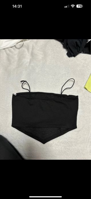 Top Shein bandana negro