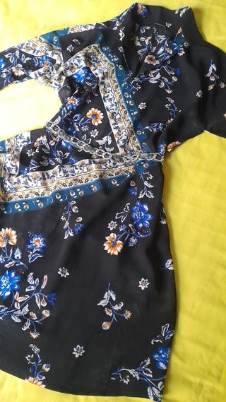 Vestito corto Only nero floreale tg. 42