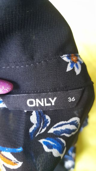 Vestito corto Only nero floreale tg. 42