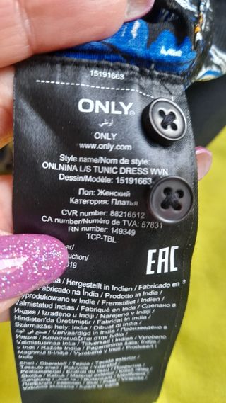 Vestito corto Only nero floreale tg. 42