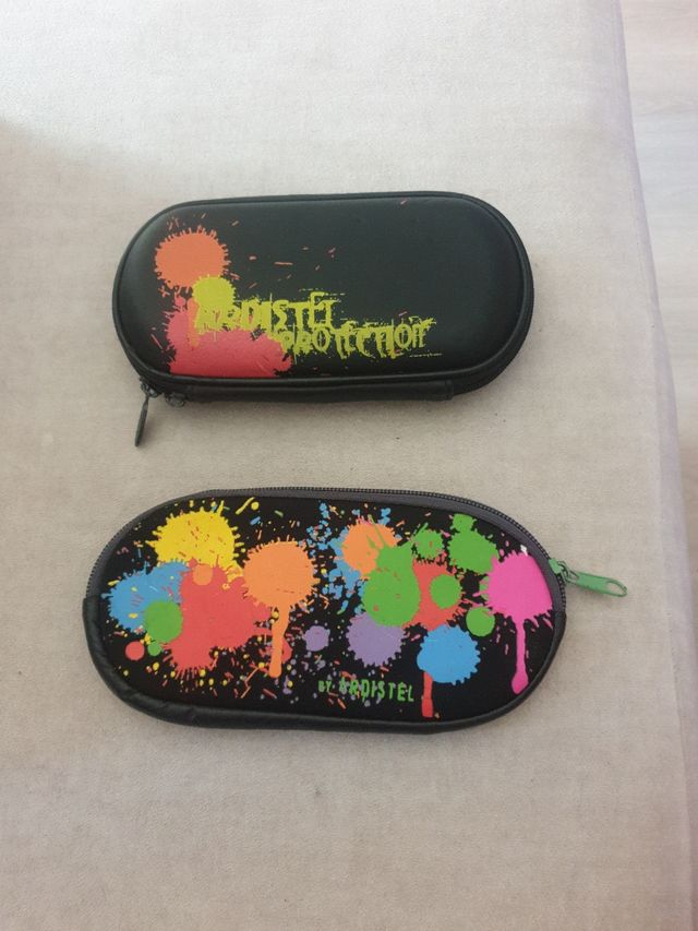 2 Fundas para PSP con diseño de salpicaduras