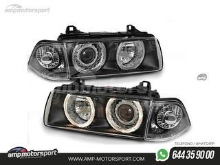 FAROS DELANTEROS OJOS DE ANGEL PARA BMW SERIE 3 E36 / BERLINA / TOURING / COMPACT