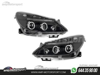 FAROS DELANTEROS OJOS DE ANGEL PARA OPEL CORSA D