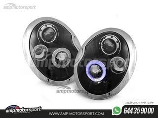 FAROS DELANTEROS OJOS DE ANGEL PARA MINI COOPER 2001-2006