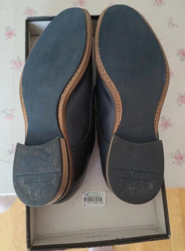 Zapatos Roberto Ley Cordones Azul Talla 41