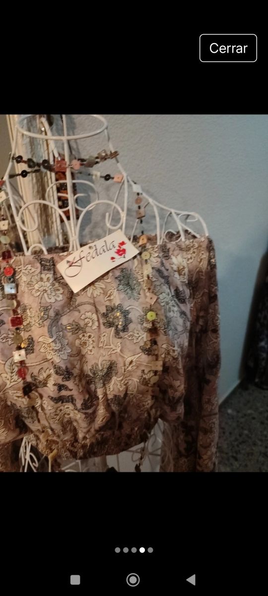 Blusa estampada manga larga