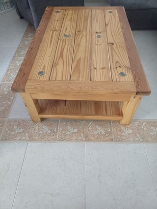 Mesa de salón madera maciza 80x120