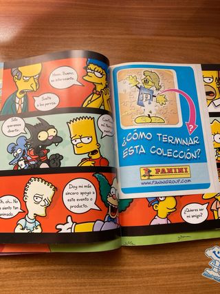 Álbum stickers Panini Simpsons sin usar