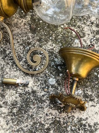 Lampadario Vintage in ottone