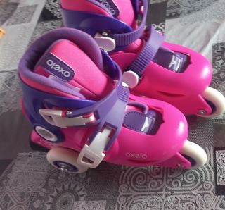 Patines Oxelo para niña rosa y morado