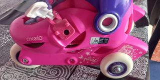 Patines Oxelo para niña rosa y morado