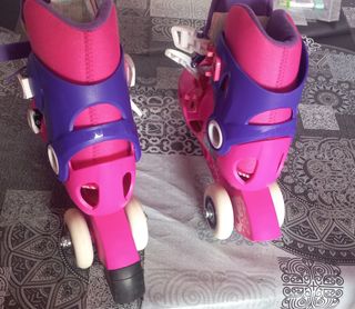 Patines Oxelo para niña rosa y morado