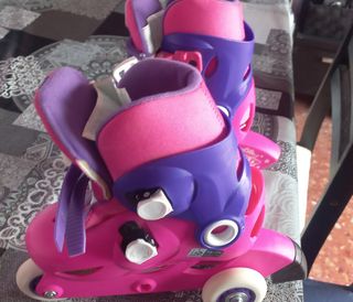 Patines Oxelo para niña rosa y morado