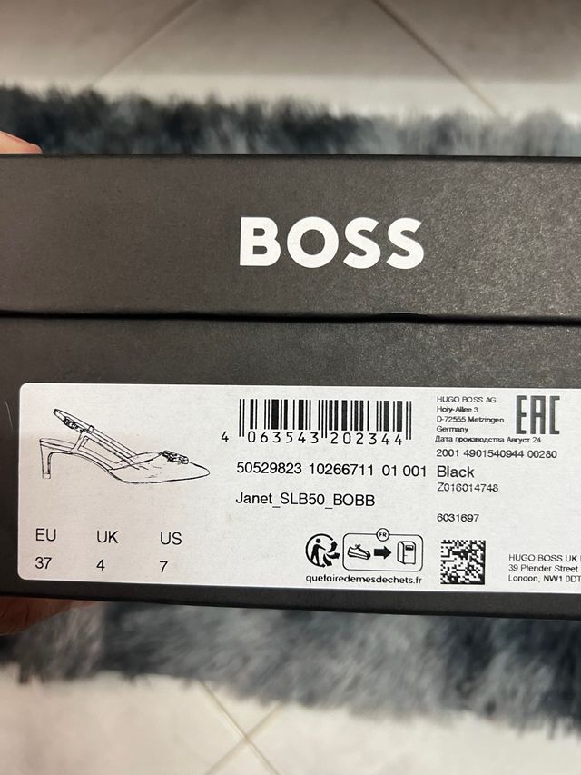 Scarpe slingback BOSS BB logo tacco basso 37