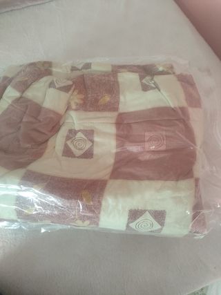 Edredón Cama 90 Beige y Rosa
