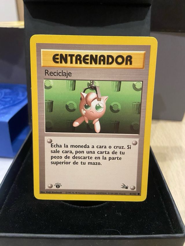 Carta Pokémon Reciclaje Base Set primera edición