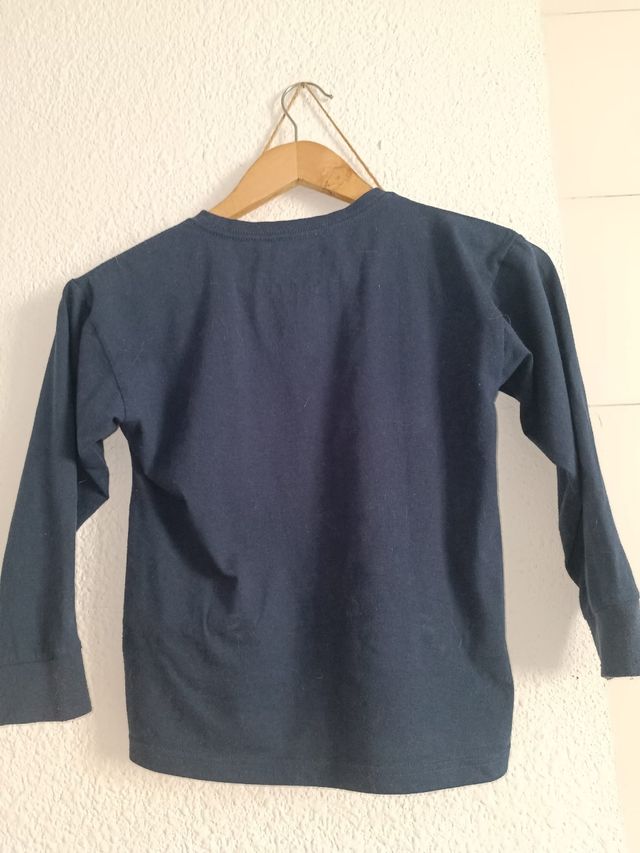 Camiseta Nike manga larga niño azul