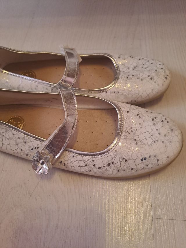 Zapatos plateados niña talla 35