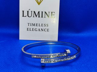 Bracciale Lumine Acciaio Zirconi Argento