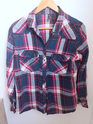 Camisa cuadros Stradivarius XL