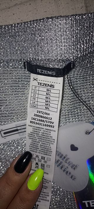 Pareo plateado Tezenis