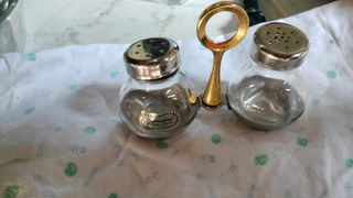 Saliera e Pepiera Gottinghen Vetro e Metallo