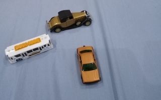 Set di 3 macchinine giocattolo: autobus e 2 auto