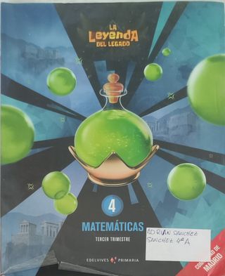libros 4 primaria matemáticas, 2 y 3 trimestre