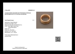 Anillo Oro Rosa 14k 64 Diamantes Naturales
