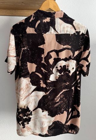 Camisa Zara Estampada Floral Manga Corta Talla S