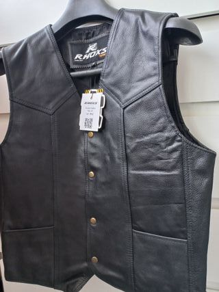 Chaleco Cuero Hombre Custom Talla M