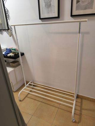 Burra perchero metálico blanco