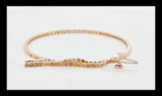 Pulsera Oro 18k Diamantes Naturales Mujer