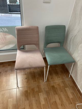 Juego de 2 sillas de comedor tapizadas