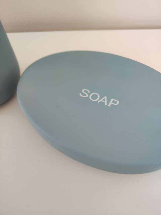 Juego de baño azul NUEVO