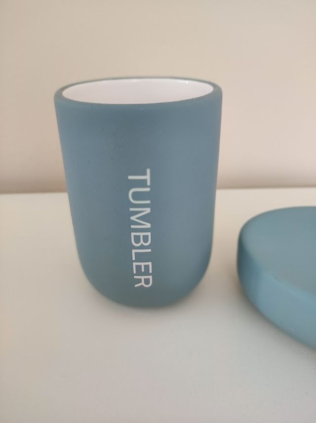 Juego de baño azul NUEVO