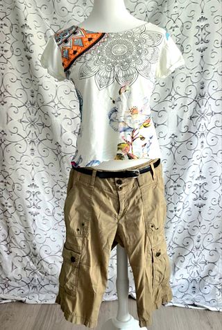 Camiseta estampada multicolor