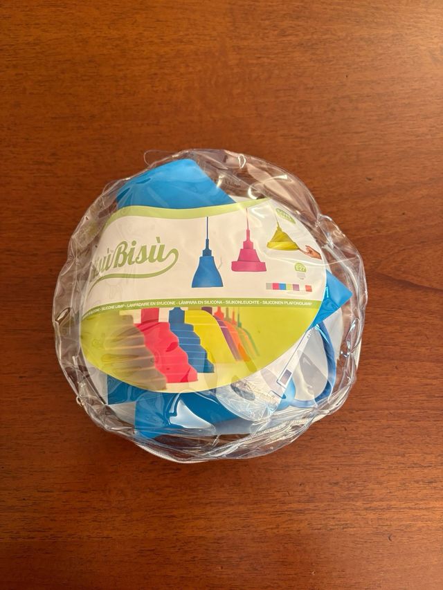 Lampada in silicone blu nuova