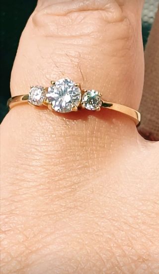 Anillo Diamantes y Oro 18k