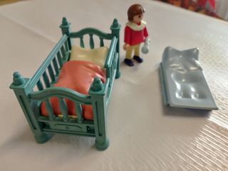 Lote Playmobil Cuna y Cambiador victoriano 