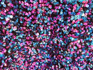 Blusa lentejuelas fiesta azul y morado