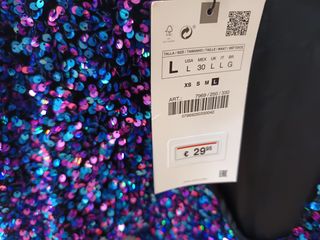 Blusa lentejuelas fiesta azul y morado