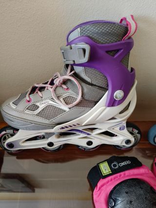 Patines en línea Oxelo  y proteccines