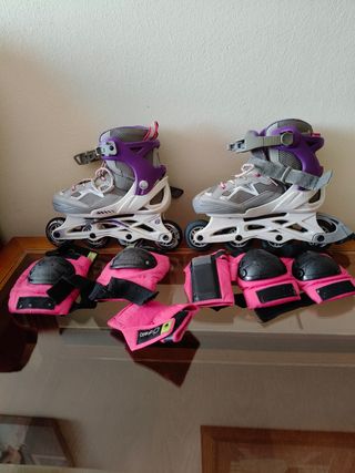 Patines en línea Oxelo  y proteccines
