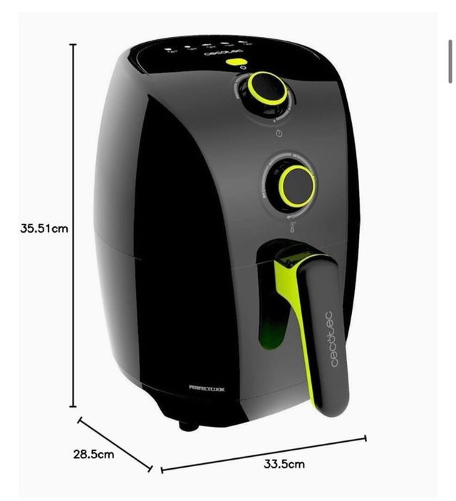 Freidora Cecotec Negra  Regalo 6 Vasos de Cristal