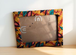 Cornice portafoto etnico stoffa 21x16 cm