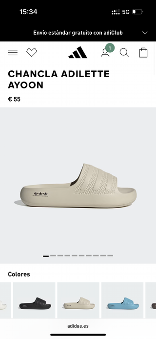 Chanclas Adidas Adilette Blancas