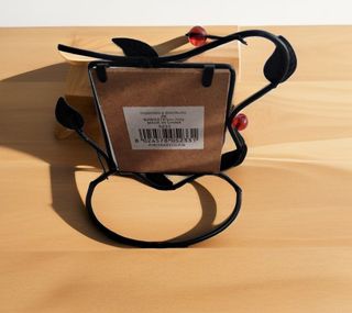 Cornice portafoto foglie ferro battuto