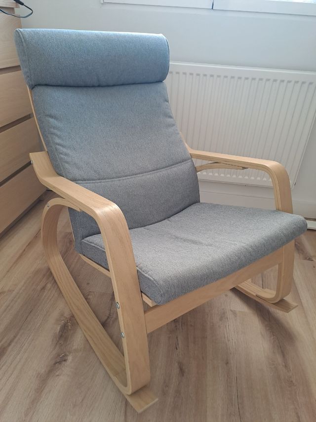 Mecedora Poäng Ikea Madera Gris