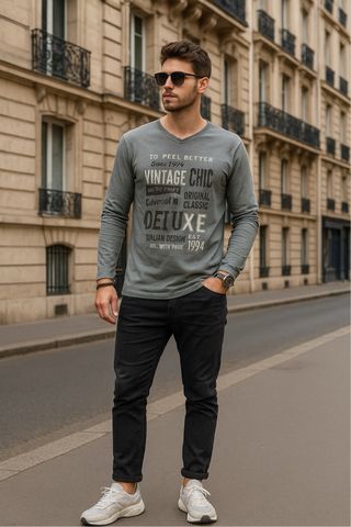 Camiseta manga larga Dolce & Gabbana gris